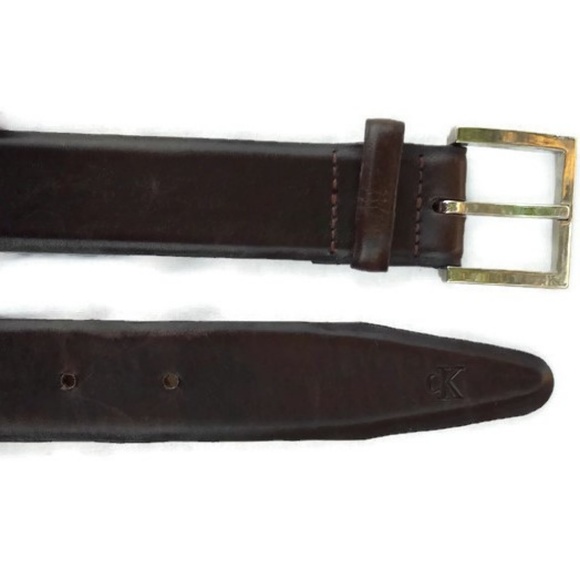 Calvin Klein Leather Belt Italian Calfskin USA M
